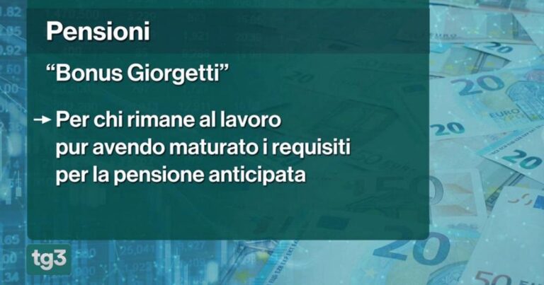 Pensioni, cosa prevede il "Bonus Giorgetti"