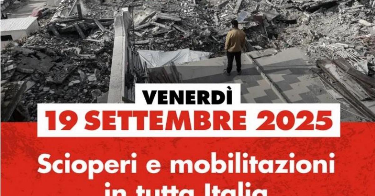 Gaza, oggi sciopero dei lavoratori della Cgil e lunedì dei sindacati di base
