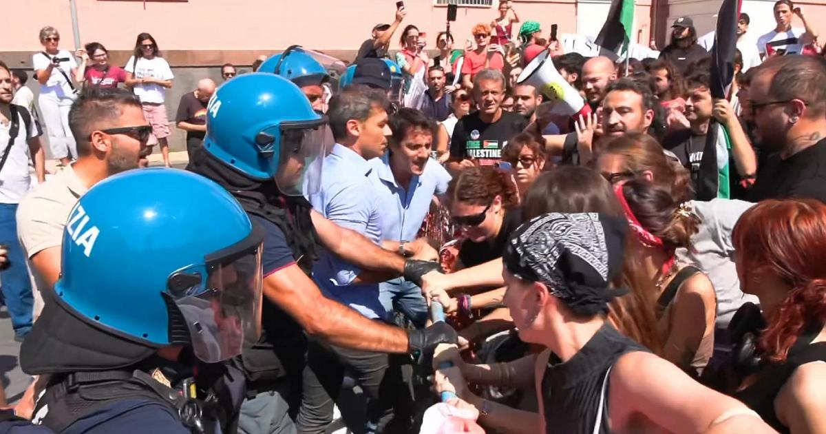 Sciopero per Gaza: tensione tra manifestanti e polizia a Catania